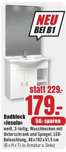 B1 Discount Baumarkt Badblock >>Jesolo<< Angebot