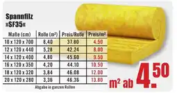 B1 Discount Baumarkt Spannfilz >>SF35<< Angebot
