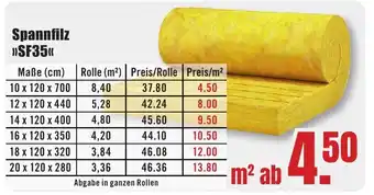 B1 Discount Baumarkt Spannfilz >>SF35<< Angebot