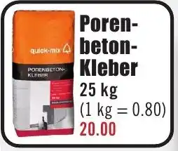 B1 Discount Baumarkt quick-mixb Porenbeton- Kleber Angebot