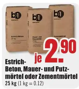 B1 Discount Baumarkt b1 Estrich- Beton, Mauer- und Putz- mörtel oder Zementmörtel Angebot