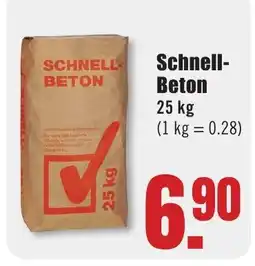 B1 Discount Baumarkt Schnell- Beton Angebot