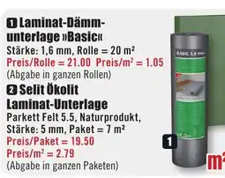 B1 Discount Baumarkt 1 Laminat-Dämm- unterlage »Basick Angebot