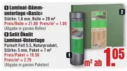 B1 Discount Baumarkt 2 Selit Ökolit Laminat-Unterlage Angebot