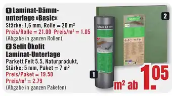 B1 Discount Baumarkt 2 Selit Ökolit Laminat-Unterlage Angebot