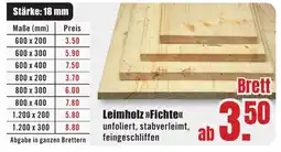 B1 Discount Baumarkt Leimholz >>Fichte<< Angebot