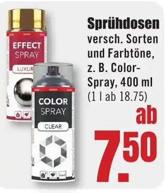 B1 Discount Baumarkt Sprühdosen Angebot
