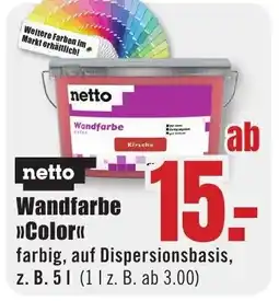 B1 Discount Baumarkt netto Wandfarbe >>Color<< Angebot