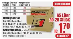 B1 Discount Baumarkt Umzugskarton Angebot