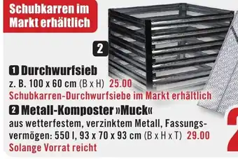 B1 Discount Baumarkt 2 Metall-Komposter >>Muck<< Angebot