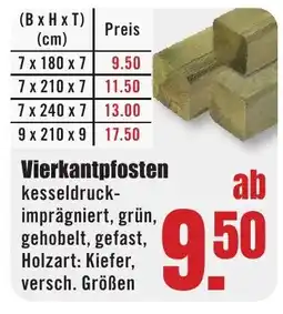 B1 Discount Baumarkt Vierkantpfosten Angebot