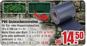 B1 Discount Baumarkt PVC-Sichtschutzstreifen Angebot