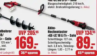 B1 Discount Baumarkt Einhell Akku- Hochentaster >>GE-LC 18 LI T"-Solo Angebot