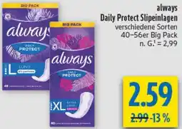 diska always Daily Protect Slipeinlagen Angebot