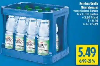 diska Residenz Quelle Mineralwasser Angebot