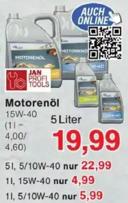 Jawoll JAN PROFI TOOLS Motorenöl Angebot
