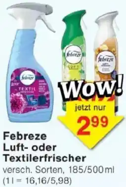 Jawoll Febreze Luft- oder Textilerfrischer Angebot