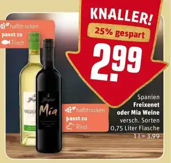 REWE Kaufpark Freixenet Oder Mia Weine 0,75L Angebot