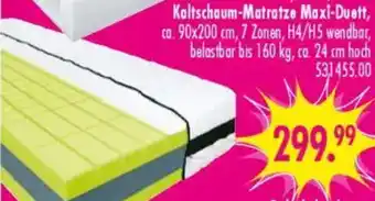 Möbel Boss Kaltschaum-Matratze Maxi-Duett Angebot