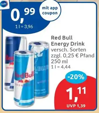 Budni Red Bull Energy Drink Angebot