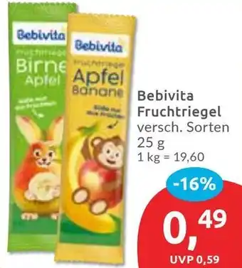 Budni Bebivita Fruchtriegel Angebot
