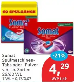 Budni Somat Spülmaschinen Tabs oder Pulver Angebot