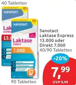 Budni Sanotact Laktase Express 13.000 oder Direkt 7.000 Angebot