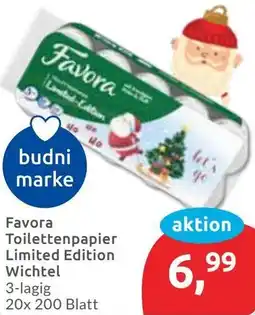 Budni Favora Toilettenpapier Limited Edition Wichtel Angebot