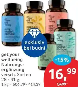 Budni get your wellbeing Nahrungsergänzung Angebot
