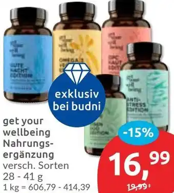 Budni get your wellbeing Nahrungsergänzung Angebot