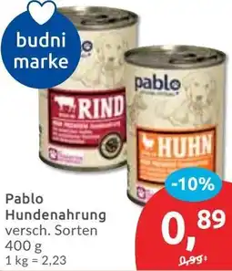 Budni Pablo Hundenahrung Angebot