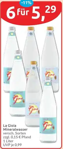 Budni La Gioia Mineralwasser Angebot