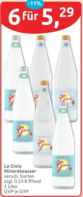 Budni La Gioia Mineralwasser Angebot