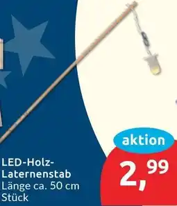Budni LED-Holz Laternenstab Angebot