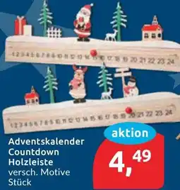 Budni Adventskalender Countdown Holzleiste Angebot