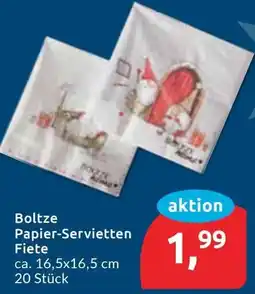 Budni Boltze Papier-Servietten Fiete Angebot
