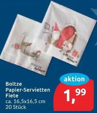 Budni Boltze Papier-Servietten Fiete Angebot