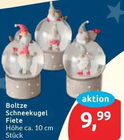 Budni Boltze Schneekugel Fiete Angebot
