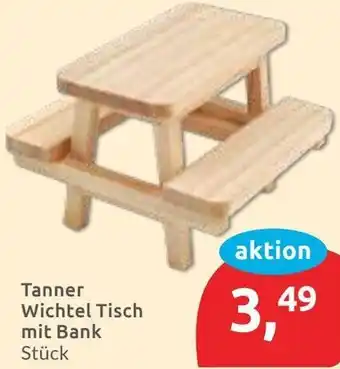 Budni Tanner Wichtel Tisch mit Bank Angebot