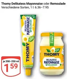 Globus Thomy Delikatess Mayonnaise oder Remoulade Angebot
