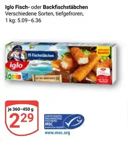 Globus Iglo Fisch- oder Backfischstäbchen Angebot