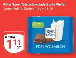 Globus Ritter Sport Tafelschokolade Bunte Vielfalt Angebot