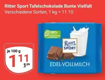 Globus Ritter Sport Tafelschokolade Bunte Vielfalt Angebot