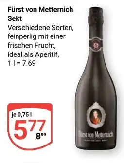 Globus Fürst von Metternich Sekt Angebot