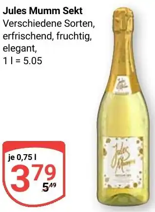 Globus Jules Mumm Sekt Angebot