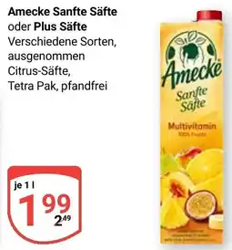 Globus Amecke Sanfte Säfte oder Plus Säfte Angebot