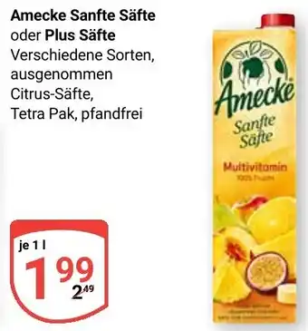 Globus Amecke Sanfte Säfte oder Plus Säfte Angebot