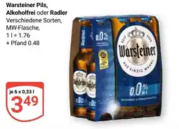 Globus Warsteiner Pils, Alkoholfrei oder Radler Angebot