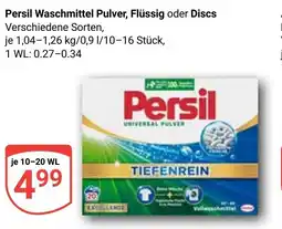 Globus Persil Waschmittel Pulver, Flüssig oder Discs Angebot