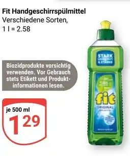 Globus Fit Handgeschirrspülmittel Angebot